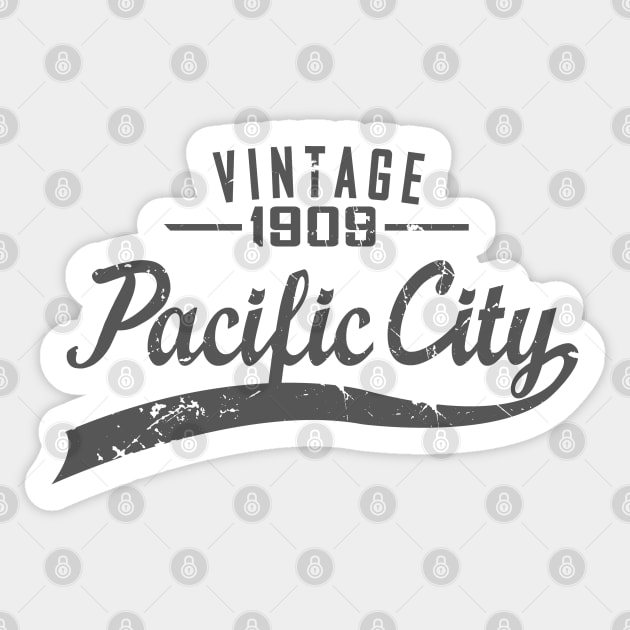 Pacific City Retro (Dark) Sticker by KDStudio